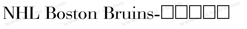 NHL Boston Bruins字体转换
